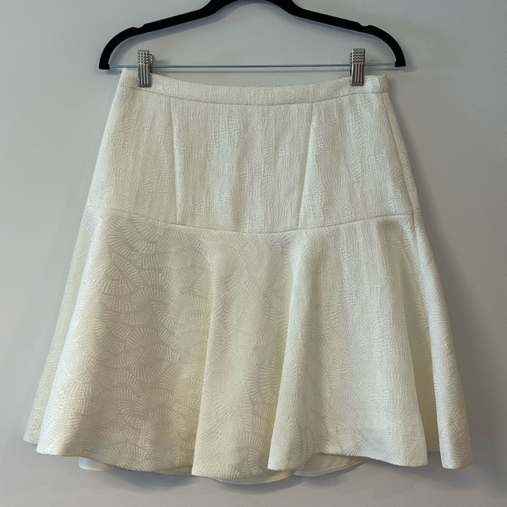 J. Crew fit and flare white skirt